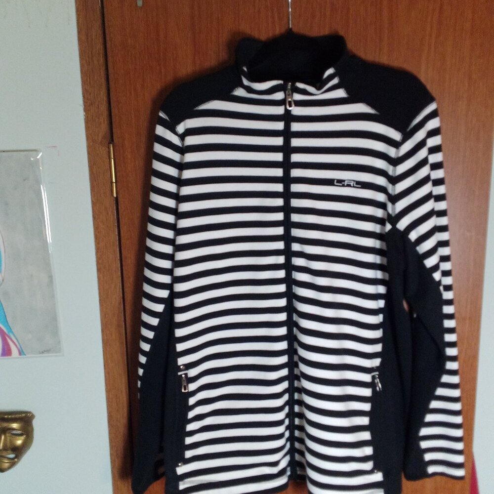 L-RL Lauren Active Womens Zip up Sweat Shirt NWOT